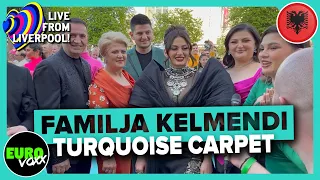 ALBANIA EUROVISION 2023: ALBINA & FAMILJA KELMENDI - DUJE (TURQUOISE CARPET INTERVIEW)