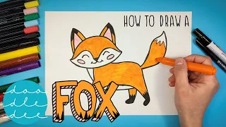 How to Draw a Cute Fox – Fun & Easy Step by Step Tutorial | With Coloring | For Kids & Beginners