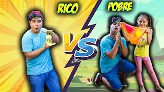 RICO VS POBRE FAZENDO AMOEBA / SLIME #21 | Biankinha