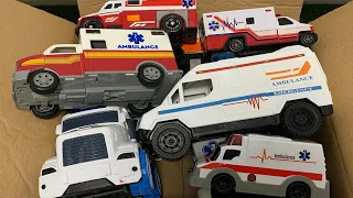 Ambulance Cars Pulled Out for Emergency Test Drive, Running in a Steep Slope