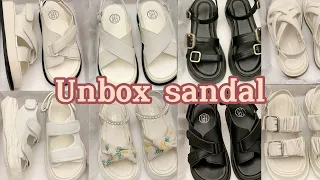 [Shopee haul #3 ] Unbox một số đôi sandal đi học đi chơi bla bla | Unboxing with Tiktok