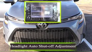 Toyota Corolla 17-22 Auto Headlight Shut-off Adjustment!