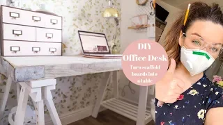 How to turn scaffold boards into an office desk