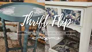 Thrift Flips • Trash to Treasure • Salvaged Night Stands Get a Makeover • Upcycled Night Stands