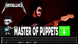 【METALLICA】[ Master Of Puppets ] cover by Cesar | LESSON | BASS TAB