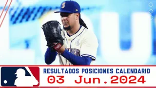 MLB ⚾ Resultados Posiciones Calendario 03 Junio 2024 Resumen //  Juan Soto 2 HR