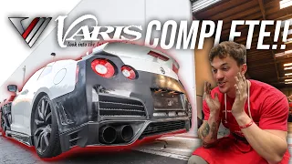 INSTALLING VARIS R35 GTR WIDEBODY KIT PT. 3 INSTALLING SIDESKIRTS & REAR BUMPER | BUILD SERIES EP. 6