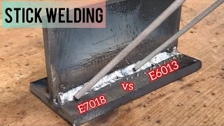 Electrode E7018 and E6013 stick welding | welding tricks