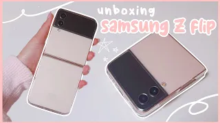 unboxing samsung galaxy z flip 4 💖✨ aesthetic rose gold version