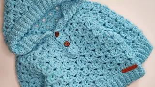 Crochet #67  How to crochet a baby pullover hoodie / Part 2