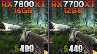 RX 7800 XT vs RX 7700 XT | R7 7700X | Tested in 15 games