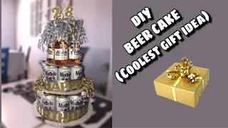 DIY BEER CAKE!! HOW TO MAKE A BEER CAN CAKE + (husbands birthday vlog)