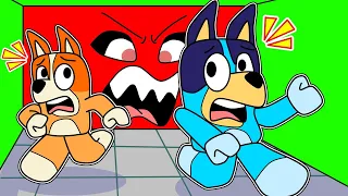 ¡BLUEY Y BINGO CUIDADO con la PARED en ROBLOX! 😭🟥 LAS AVENTURAS DE BINGO Y BLUEY en ROBLOX