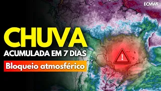 21/04/24 CHUVA ACUMULADA EM 7 DIAS | FRENTE FRIA NO SUL E ZCIT SEGUE NO NORTE