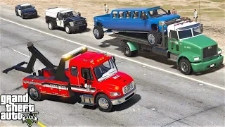 GTA 5 Real Life Mod #185 Towing A Silverado Limo With A Freightliner Medium Duty Tow Truck Wrecker