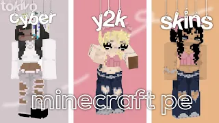 cyber y2k minecraft skins to fit your aesthetic •pe• //w links!