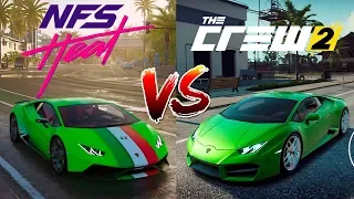 Need For Speed Heat vs The Crew 2 ⭐Lamborghini Huracan Direct Comparison