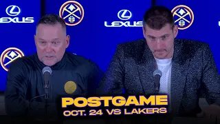 Nikole Jokic, Jamal Murray x Coach Malone React To Lakers/Nuggets, Ring Ceremony | October 24, 2023