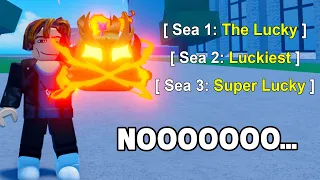 NO WAY.. Blox Fruits Lucky 😱 in Sea 1 vs Sea 2 vs Sea 3 !!!