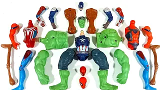 Assembling Marvel's Spider-Man 2,  Vs Siren Head,Hulk Smash, Captain America Action Figures Toys