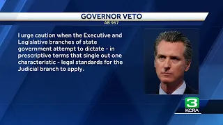 California Gov. Gavin Newsom vetoes 2 major bills