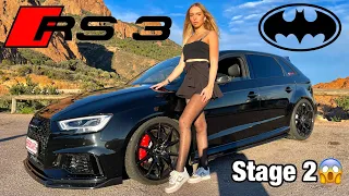 ELLE CONDUIT UNE RS3 STAGE 2 DE 500CH MILLTEK: LA BATMOBILE😱😈 Feat Lisa_brhd💪