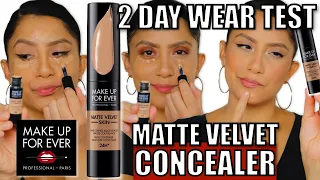 NEW! MAKE UP FOREVER MATTE VELVET SKIN CONCEALER + 2 DAY WEAR TEST (DRY UNDER EYES) | MagdalineJanet