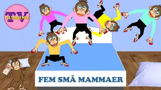 Fem små mammaer hoppa i en seng - Norske barnesanger
