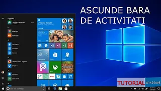 Cum ascundem bara de activitati in windows 10