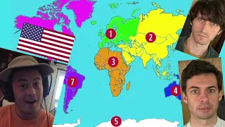 American Reacts to Map Men - How many continents are there?