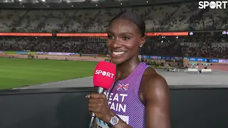 Dina Asher-Smith after the Women's 100m Final!