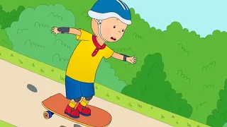 Caillou's Goes Skateboarding | Caillou Cartoon