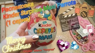 Киндер Макси 2019 года : новая серия игрушек "Попугаи"&Kinder Surprise Maxi Parrots (1 часть)