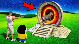 SHINCHAN AND FRANKLIN WENT INTO THE MAGICAL PORTAL DOOR IN GTA 5