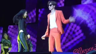 Lee Kwang Soo & Song JiHyo cover dance Who's your mama ( JYP ) @ Runningman LIVE in TAIPEI 20170210