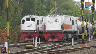 Kereta Api BBM Maju Mundur di Rewulu