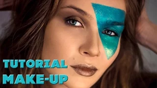 MAKE UP -  Step by step / НЕОБЫЧНЫЙ ЯРКИЙ МАКИЯЖ / БРОНЗОВЫЙ МАКИЯЖ/ Макияж пошагово / Уроки макияжа