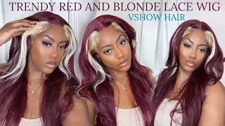 WATCH ME MELT THIS BURGUNDY AND BLONDE WIG | VSHOW HAIR