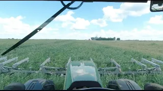 Running the Weed Zapper in soybean fields