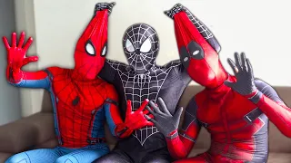 SPIDER-MAN, VENOM and DEADPOOL fighting bad guys | Comedy Funny Video