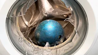 Experiment - Bowling Ball on a Closed Door  -  in a Washing Machine