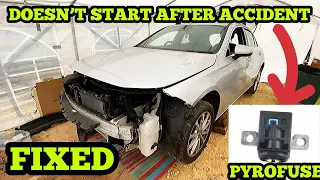 Mercedes Doesn’t Start After Accident or Airbag Deployed Fixed PYROFUSE LOCATION