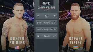 Dustin Poirier Vs. Rafael Fiziev : UFC 4 Gameplay (Legendary Difficulty) (AI Vs AI) (PS5)