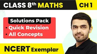 Rational Numbers - Quick Revision/All Concepts/MCQ(1- 25) | Class 8 Maths Ch 1 NCERT Exemplar