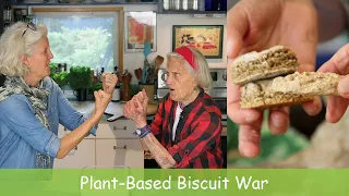 Plant-Based Biscuit War: Jane’s tall, flax biscuits versus Ann’s short, flax biscuits