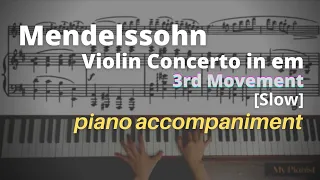 Mendelssohn - Violin Concerto in em, Op.64, 3rd Mov: Piano Accompaniment [Slow]