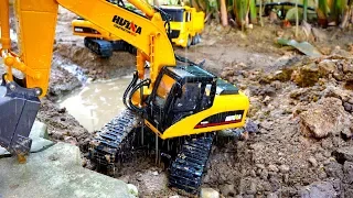 포크레인 장난감 구출하기 중장비 트럭 크레인 자동차 장난감 놀이 Excavator Car Toy Video for Kids