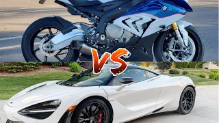 Modified BMW S1000RR vs. Stock McLaren 720S