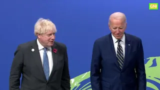 US President Joe Biden arrives at the COP26 World Leaders' Summit venue in Glasgow, Scotland