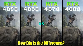 RTX 4050 vs RTX 4060 vs RTX 4070 vs RTX 4080 - Gaming Test - How Big is the Difference?